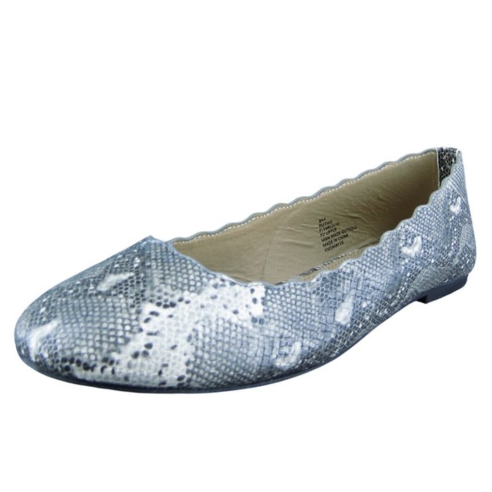 Portland Ruthie Women Ballet Shoes Size 8 Casual Greyโ Snakeskin Synthetic Flat